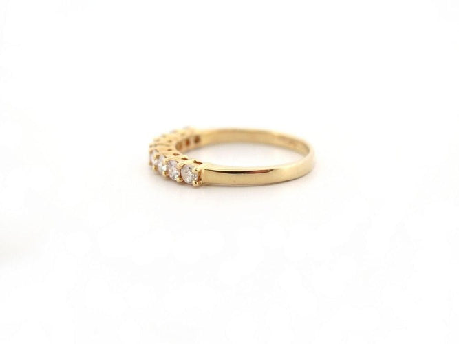 Bague 54 bague sertie de 9 diamants en or jaune 58 Facettes 260446