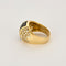 Bague 54 Bague boule or jaune, saphir et diamants 58 Facettes RAM28445