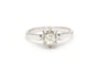 Bague 53 Bague Art Déco en or blanc sertie d'un diamant 58 Facettes B605