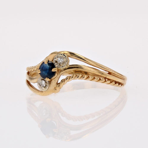 Bague 54 Bague saphir diamants moderne 58 Facettes 21-675A