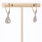 Boucles d'oreilles Dormeuses anciennes géométriques 2 ors saphirs blancs 58 Facettes 20-040B