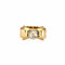 Bague 56 Bague Ruban Nœud or jaune platine diamants 58 Facettes A11012