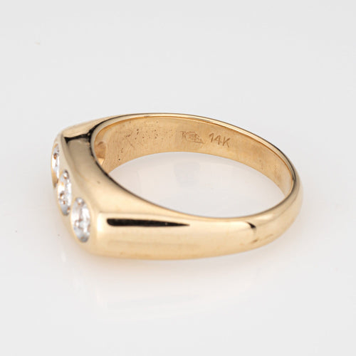 Bague 62 Bague vintage en or jaune avec trois diamants 58 Facettes G14055