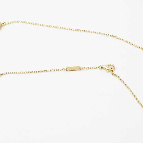 Collier Van Cleef & Arpels - Collier Lucky Alhambra Heart nacre blanche en or jaune 58 Facettes