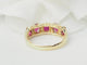 Bague 57 Bague en or jaune, rubis et diamants 58 Facettes 33537