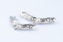Boutons de manchette Boutons de manchette diamant en or blanc 18 carats 58 Facettes BM-77-90