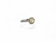 Bague 52 Solitaire en or blanc diamant jaune fancy yellow 58 Facettes