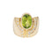 Bague 55 Bague cigare en or jaune et diamants péridot des années 80 58 Facettes G13923