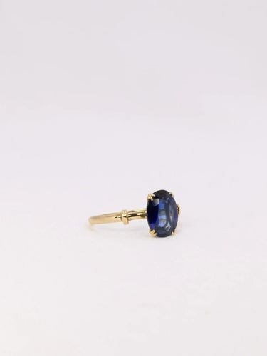 Bague Bague saphir ovale or jaune 58 Facettes J372