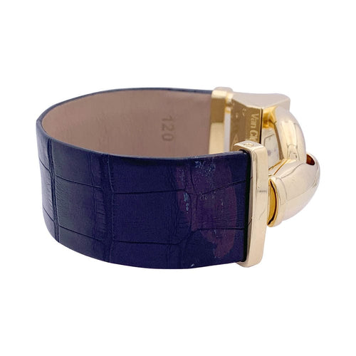 Montre Montre Van Cleef & Arpels "Cadenas" or jaune, diamants, cuir. 58 Facettes 33610