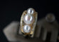 Bague 54 Bague en Or Ornée de Perles et Diamants 58 Facettes