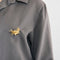 Broche Broche or jaune à motif de feuille 58 Facettes SOI3067