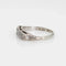 Bague Bague de mariage Art déco vintage à deux rangs de diamants, or blanc 18 carats, taille 6 58 Facettes G13484