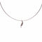 Collier Collier or blanc avec pendentif forme vague serti de diamants 58 Facettes