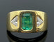 Bague Fascione Bombato con Smeraldo e Diamanti 58 Facettes