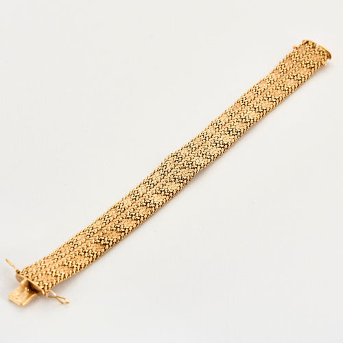 Bracelet Bracelet maille polonaise en or jaune 58 Facettes CHAT1078