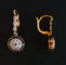 Boucles d'oreilles Art Déco Diamants et Saphirs Calibrés