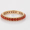 Bague 52 Bague d'éternité en or jaune, corail rouge méditerranéen et diamants, haute joaillerie 58 Facettes G11707