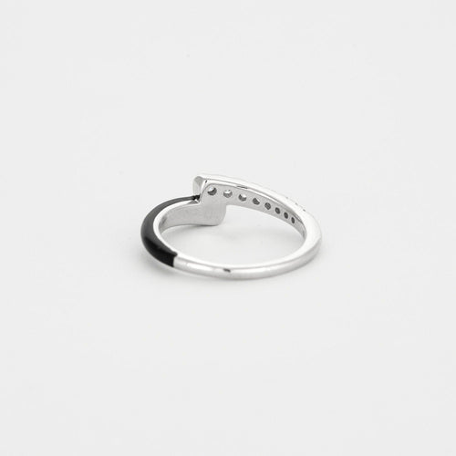 Bague 54 Bague or blanc céramique noire 58 Facettes 3131752