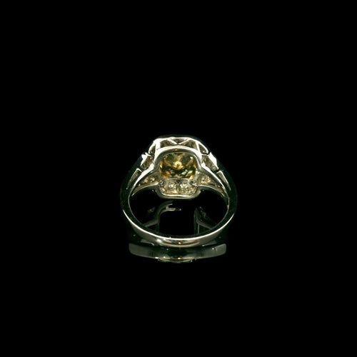 Yellow diamond ring 58 Facettes