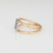 Bague 53.5 Bague vintage en or jaune avec diamants et lettre H 58 Facettes G13591