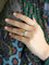Bague 53 Bague péridot entourage diamants 58 Facettes 1174.6