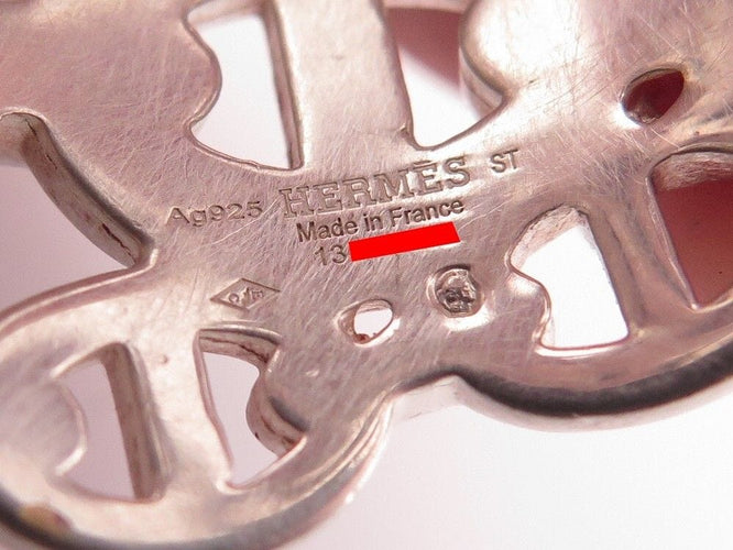 Bracelet bracelet HERMES chaine d'ancre enchainee tgm en argent 58 Facettes 259929