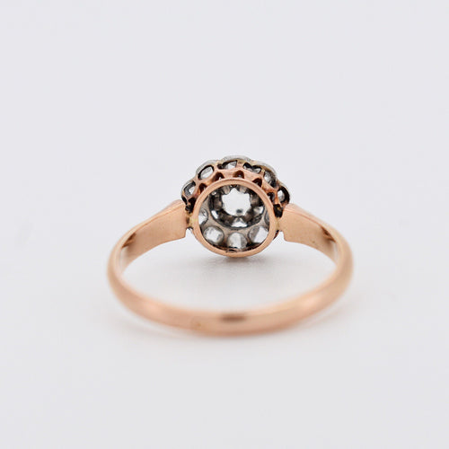Bague 51 Bague Marguerite Or et Diamants circa 1900 58 Facettes 300-2