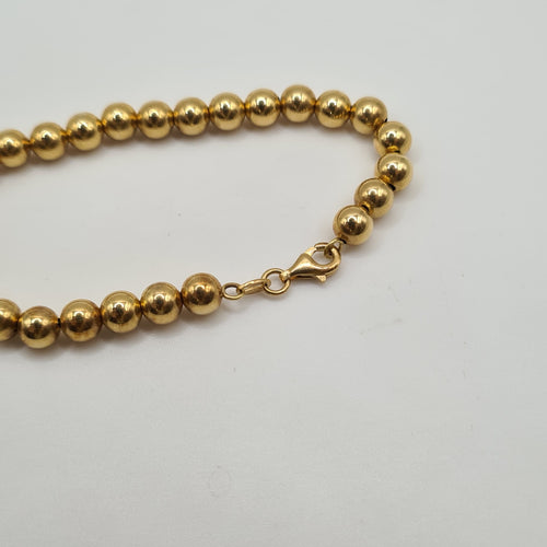 Bracelet Bracelet boules or jaune 18 carats 58 Facettes