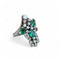 Bague 55 Bague or blanc, émeraudes diamants 58 Facettes 235