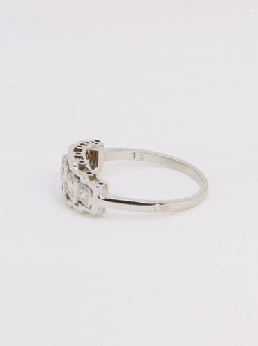 Bague 54 Bague jarretière Art-Déco avec diamants 58 Facettes J29