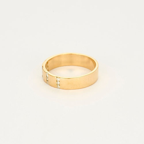 Bague 57 Bague jonc or jaune et diamants 58 Facettes SAI04832