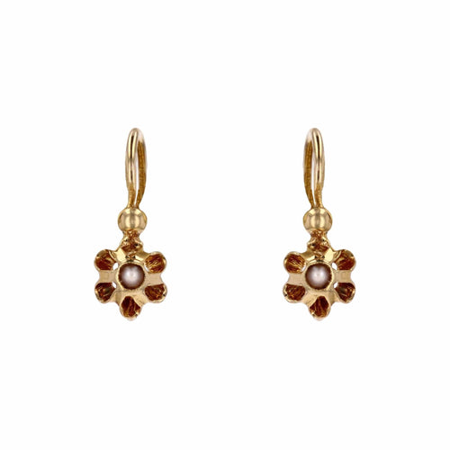 Boucles d'oreilles Fines dormeuses anciennes perle fine 58 Facettes 20-360