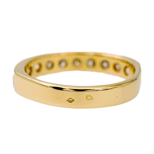 Bague 53 Bague Demi alliance Or jaune Diamant 58 Facettes 2830012CN