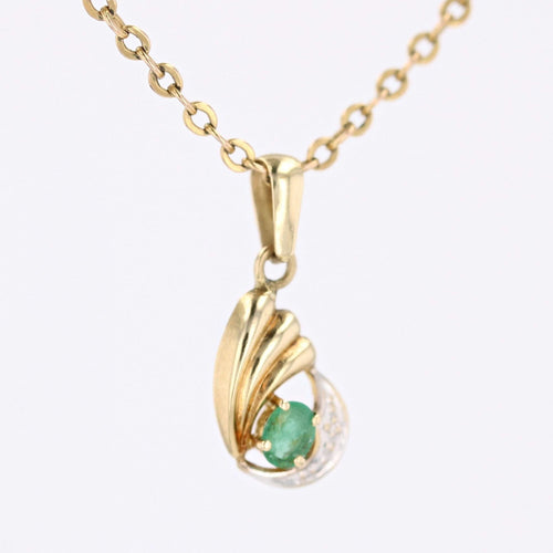 Pendentif Pendentif or jaune d'occasion émeraude 58 Facettes CVP135