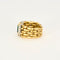 Bague Bague maille graine de riz en or jaune, diamants et émeraude 58 Facettes LP774