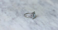 Bague 51 Bague Art Déco Aigue-Marine et Diamants 58 Facettes