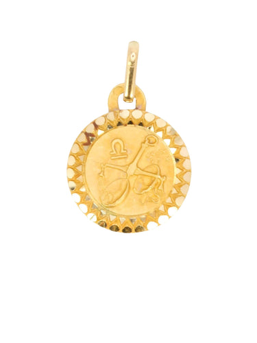 Pendentif PERROUD Pendentif vintage signe du zodiaque Balance or jaune 58 Facettes 1099.24