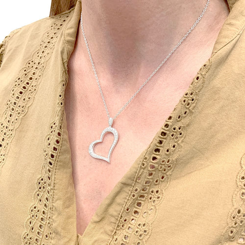 Collier Collier Piaget "Coeur" or blanc, diamants. 58 Facettes 34028