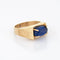 Bague Bague en saphir étoilé naturel de Ceylan de 5,30 ct en or 14 carats vintage Taille 9 CERT Pas de chauffage 58 Facettes G12285