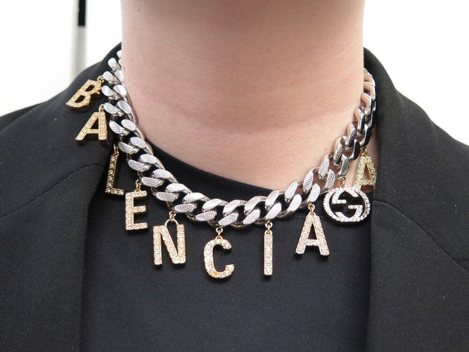 Collier collier GUCCI x balenciaga the hacker project choker 676858 strass 58 Facettes 266348