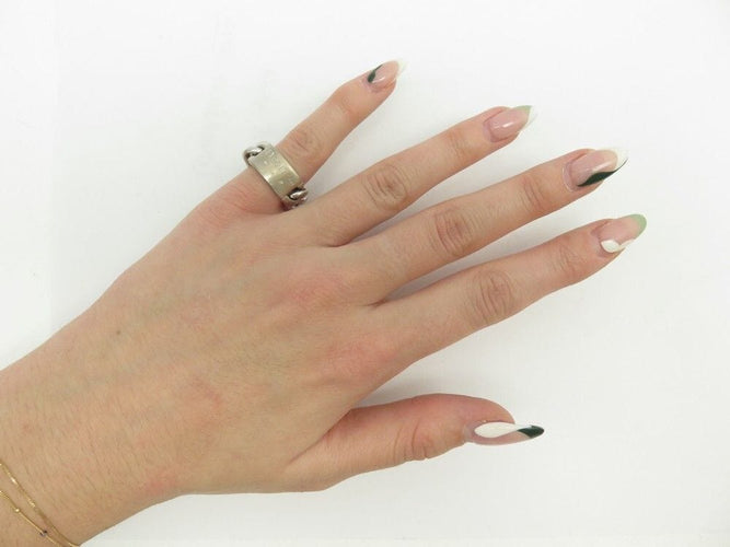 Bague 50 bague CHRISTIAN DIOR gourmette 50 or blanc 58 Facettes 259405