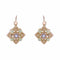 Boucles d'oreilles Dormeuses anciennes losangiques perles fines 58 Facettes 25-106