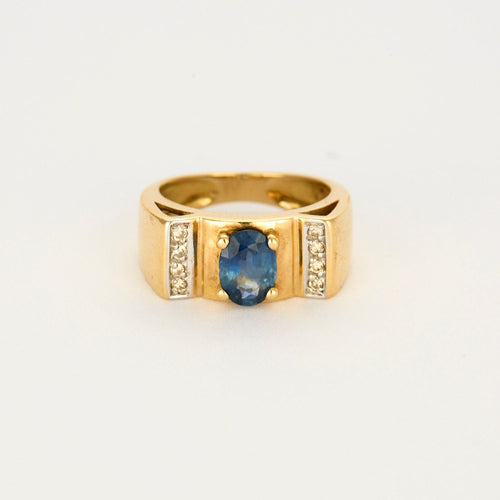 Bague 46.5 BAGUE TANK SAPHIR 58 Facettes 32300407