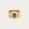 Bague 46.5 BAGUE TANK SAPHIR 58 Facettes 32300407