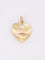 Pendentif AUGIS - Médaille amour coeur plus qu'hier moins que demain or jaune rubis 58 Facettes J254