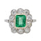 Bague 55 Bague Pompadour Platine Emeraude, Diamant 58 Facettes 3497501CN