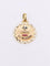 Pendentif Médaille amour Augis ronde Plus qu'hier moins que demain or jaune rubis 58 Facettes J511