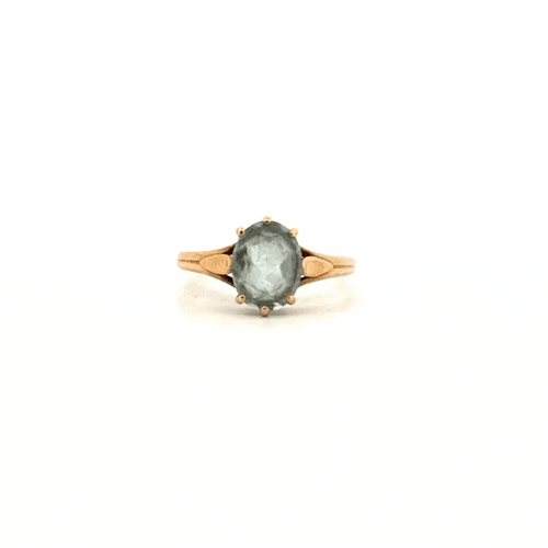 Bague 54 Solitaire Or Jaune & Tourmaline bleu 58 Facettes 59-GS36182