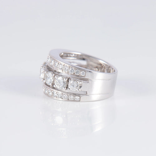 Bague 52 Bague Jonc Lignes Diamants 58 Facettes